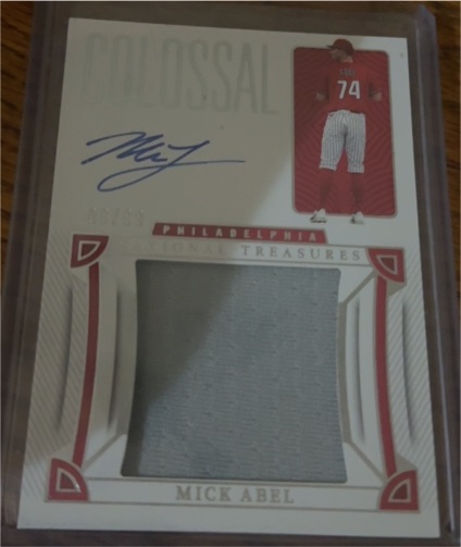 2023 Panini National Treasures Colossal Patch Auto Mick Abel — front