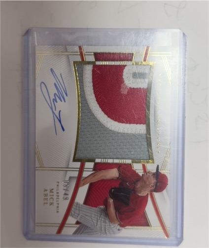 2023 Panini National Treasures Rookie Material Signatures Mick Abel — front