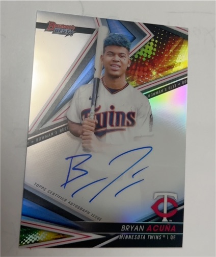 2022 Bowman's Best #B22-BA Bryan Acuna — front