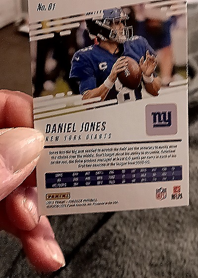 2021 Panini Prestige #01 Daniel Jones — back