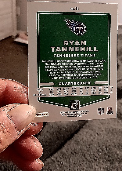 2021 Donruss #11 Ryan Tannehill — back