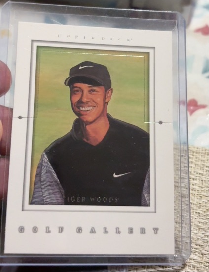 2001 Upper Deck Golf Gallery #GG4 Tiger Woods Rookie Card — front