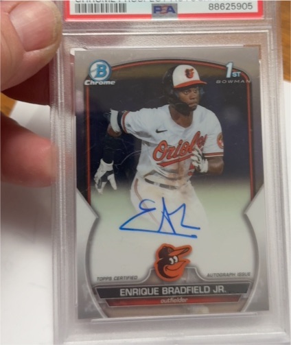 2023 Bowman Chrome Draft #CDA-EBR Enrique Bradfield Jr. — front