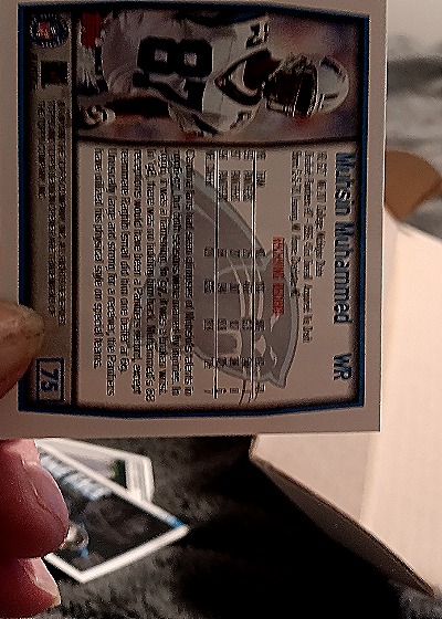 1990 Leaf Stadium Club #73 Mullah Muhammad — back