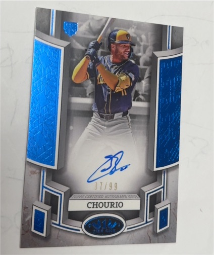 2024 Topps Tier One Break Out Autographs #BOA-JCH Jackson Chourio — front