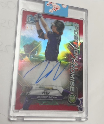 2021 Bowman Chrome Positional Promise #PP-ZV Zac Veen — front