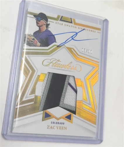 2023 Panini Flawless Star Swatch Signatures Zac Veen — front