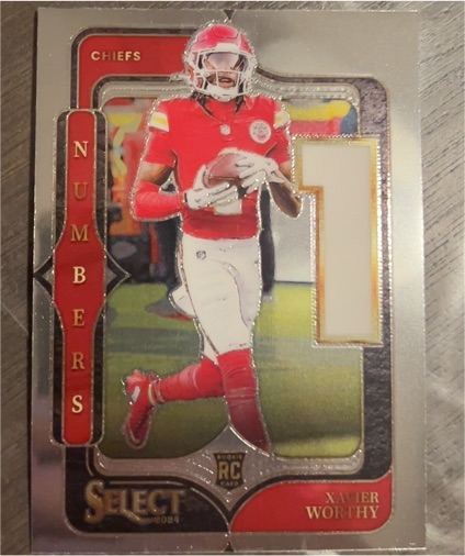 2024 Panini Select #8 Xavier Worthy Select Numbers — front