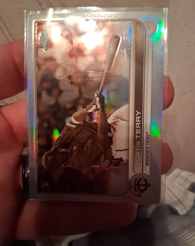 2022 Topps Chrome #68 Curtis Terry RC Sepia Refractor — front