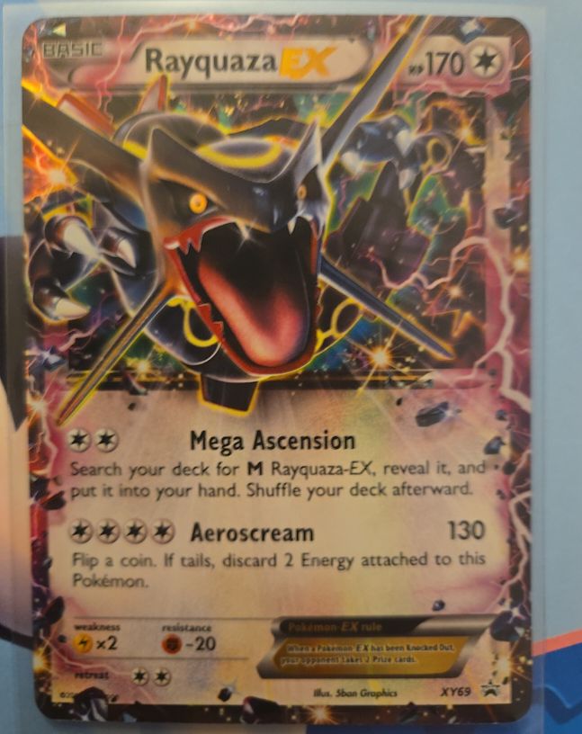 2015 Pokémon Black Star Promo #XY69 Rayquaza EX — front