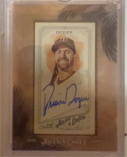 2018 Topps Allen & Ginter Framed Mini Autograph Brian Dozier — front
