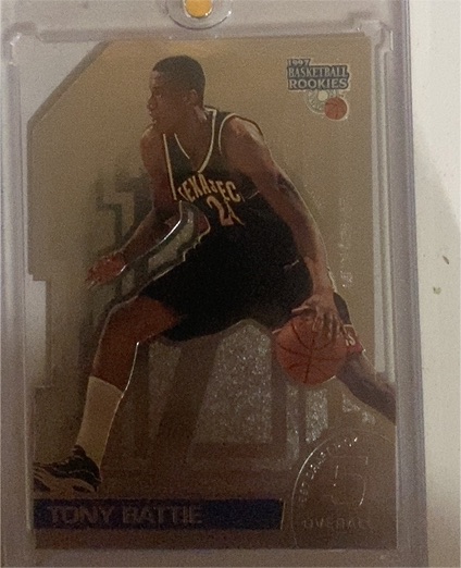 1997 Score Board Basketball Rookies Draft Pick #2 Tony Battie — front