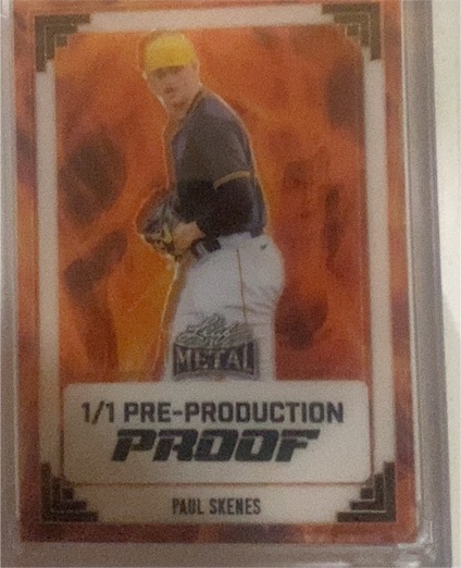 2024 Leaf Metal 1/1 Pre-Production Proof Paul Skenes — front