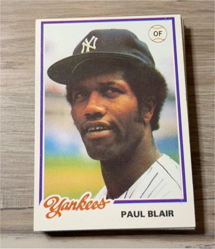 1978 Topps Burger King #22 Paul Blair — front