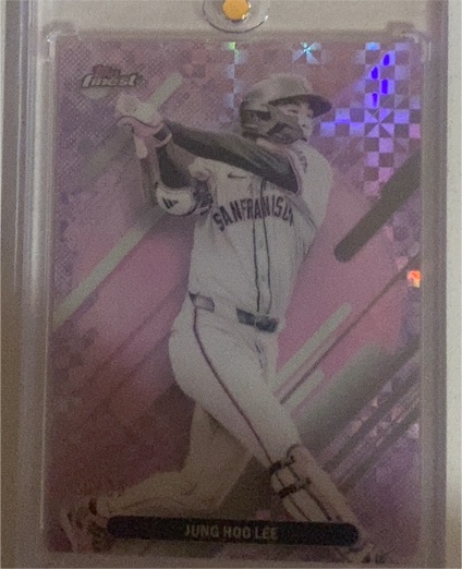 2024 Topps Finest #Jung Ho Lee Purple Checkboard Refractor — front