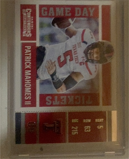 2017 Panini Contenders Draft Picks #15 Patrick Mahomes II Game Day Tickets Rookie Card — front