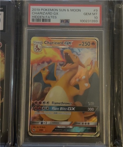2019 Pokemon Sun & Moon #9 Charizard GX Hidden Fates — front