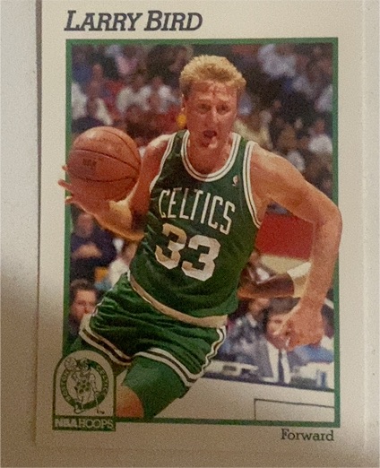 1991-92 NBA Hoops #9 Larry Bird — front