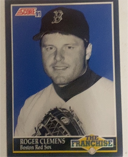 1991 Score #850 Roger Clemens — front