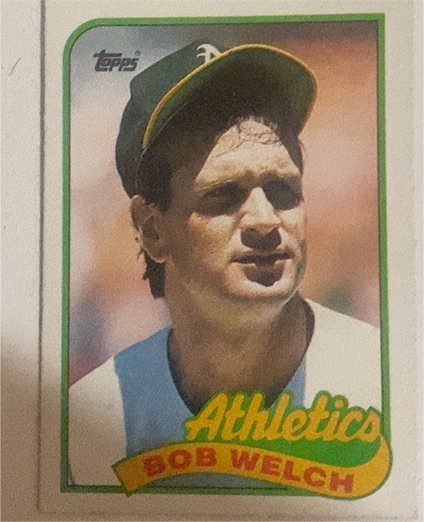 1989 Topps #605 Bob Welch — front