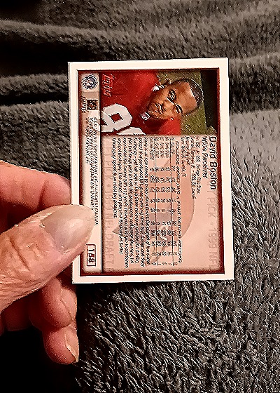 1999 Topps #346 David Boston RC Arizona Cardinals — back