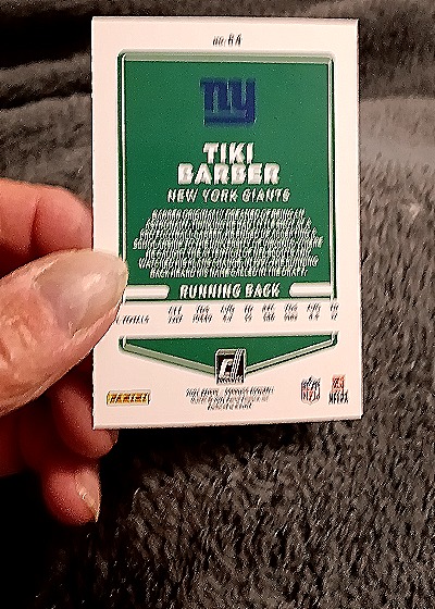 2001 Donruss #6A Tiki Barber — back