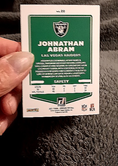 2021 Donruss #88 Johnathan Abram — back