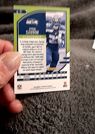 2021 Panini Absolute Football #87 Chris Carson — back
