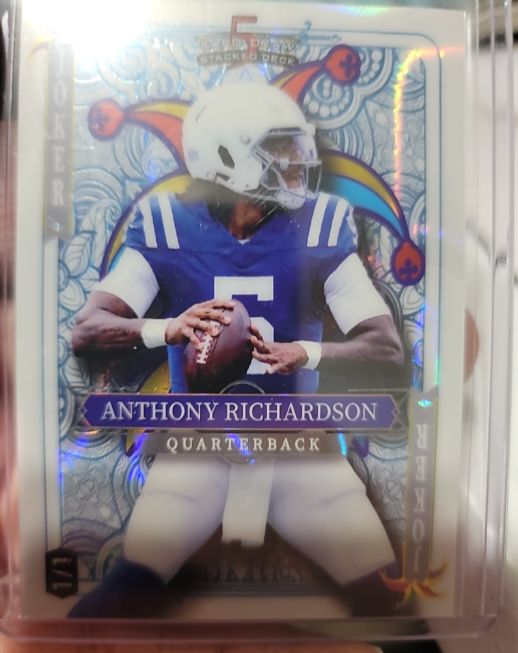 2024 Wild Card 5 Card Draw Stacked Deck Joker #JOKER Anthony Richardson — front
