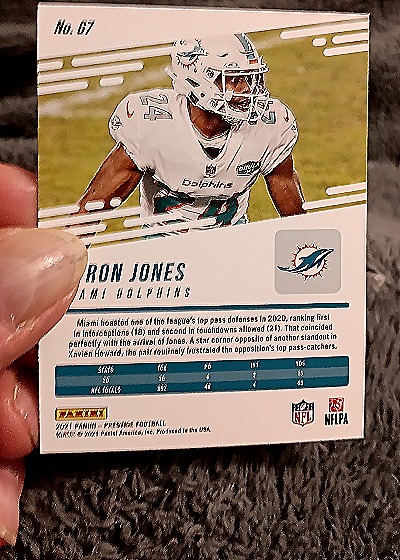 2021 Panini Prestige #67 Byron Jones — back