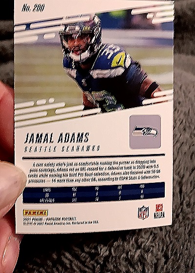 2021 Panini Prestige #200 Jamal Adams — back