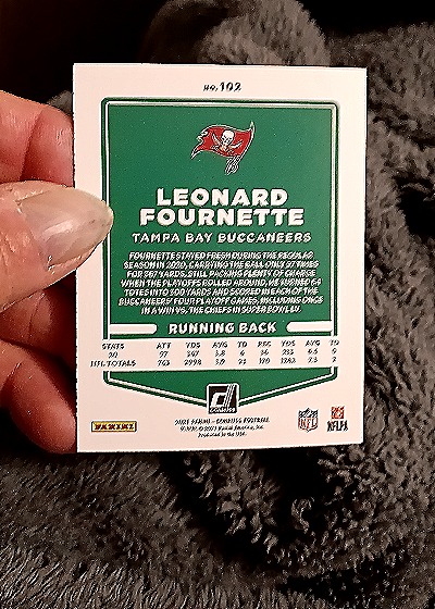 2021 Donruss #102 Leonard Fournette — back