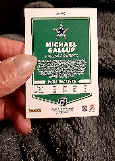 2021 Donruss #152 Michael Gallup — back