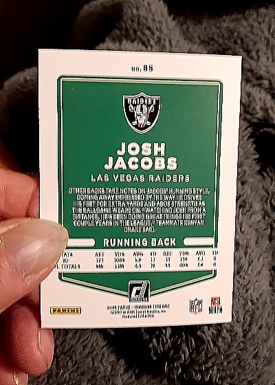 2021 Donruss #85 Josh Jacobs — back