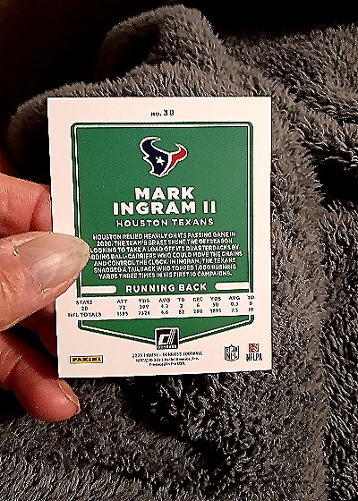 2021 Donruss #125 Mark Ingram II — back