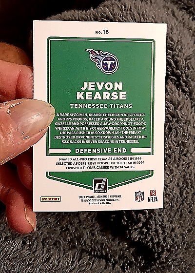 2021 Panini Donruss #18 Jevon Kearse — back