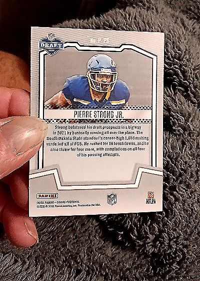 2022 Panini Score PROtential #P-PS Pierre Strong Jr. — back