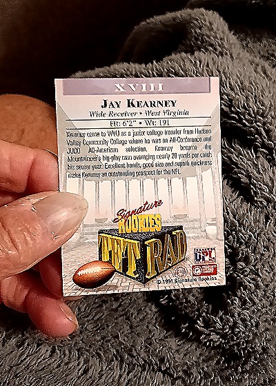 1994 Signature Rookies Tetrad #XVIII Jay Kearney — back