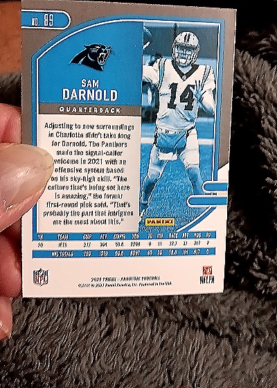 2021 Panini Absolute #89 Sam Darnold — back