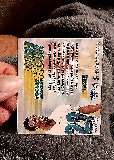 1990 Fleer #11 Sammie Smith — back
