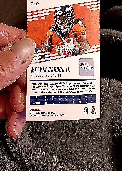 2021 Panini Prestige #42 Melvin Gordon III — back