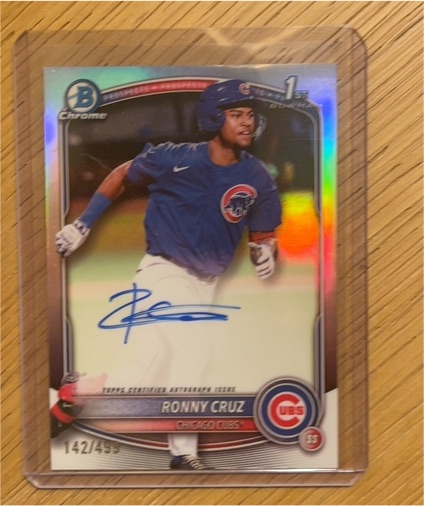 2025 Bowman Chrome #CPA-RCR Ronny Cruz — front