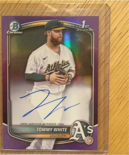 2025 Bowman Chrome #CPA-TWH Tommy White 1st Bowman Auto — front