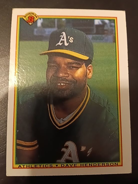 1990 Bowman #458 Dave Henderson — front