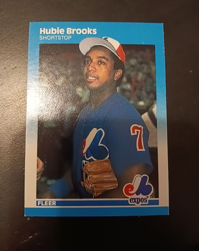 1987 Fleer #314 Hubie Brooks — front