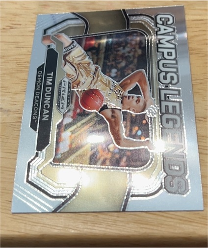 2024 Panini Prizm Draft Picks #1 Tim Duncan Campus Legends — front