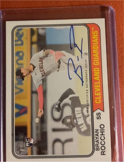 2023 Topps Heritage Brayan Rocchio Real One Autographs #ROABR — front