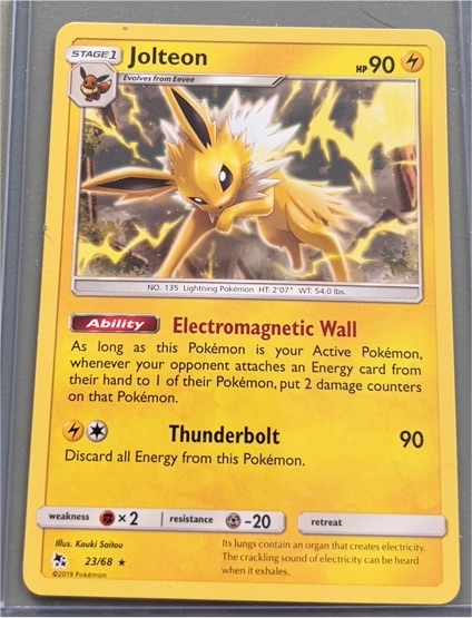 2019 Pokémon Hidden Fates #23 Jolteon — front