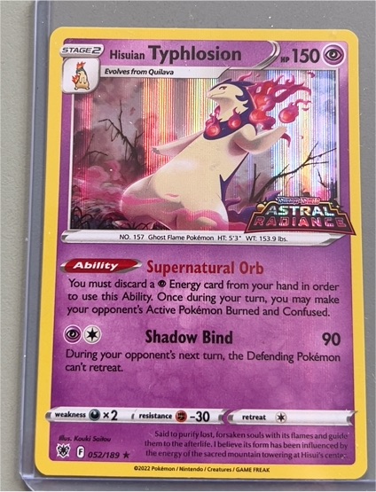 2022 Pokémon Astral Radiance #052 Hisuian Typhlosion — front