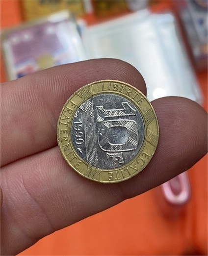 1991 France 10 Francs Coin — front